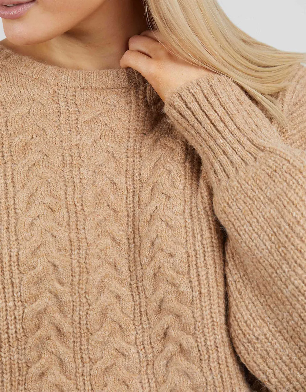 Elliot Cable Knit Jumper - Butterscotch