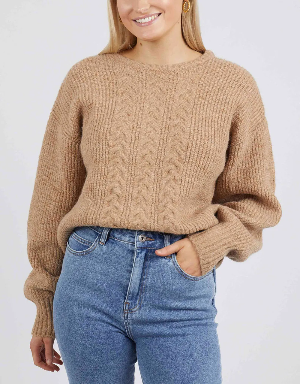 Elliot Cable Knit Jumper - Butterscotch