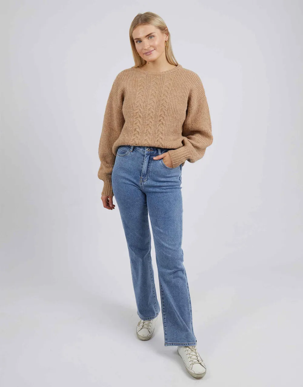 Elliot Cable Knit Jumper - Butterscotch