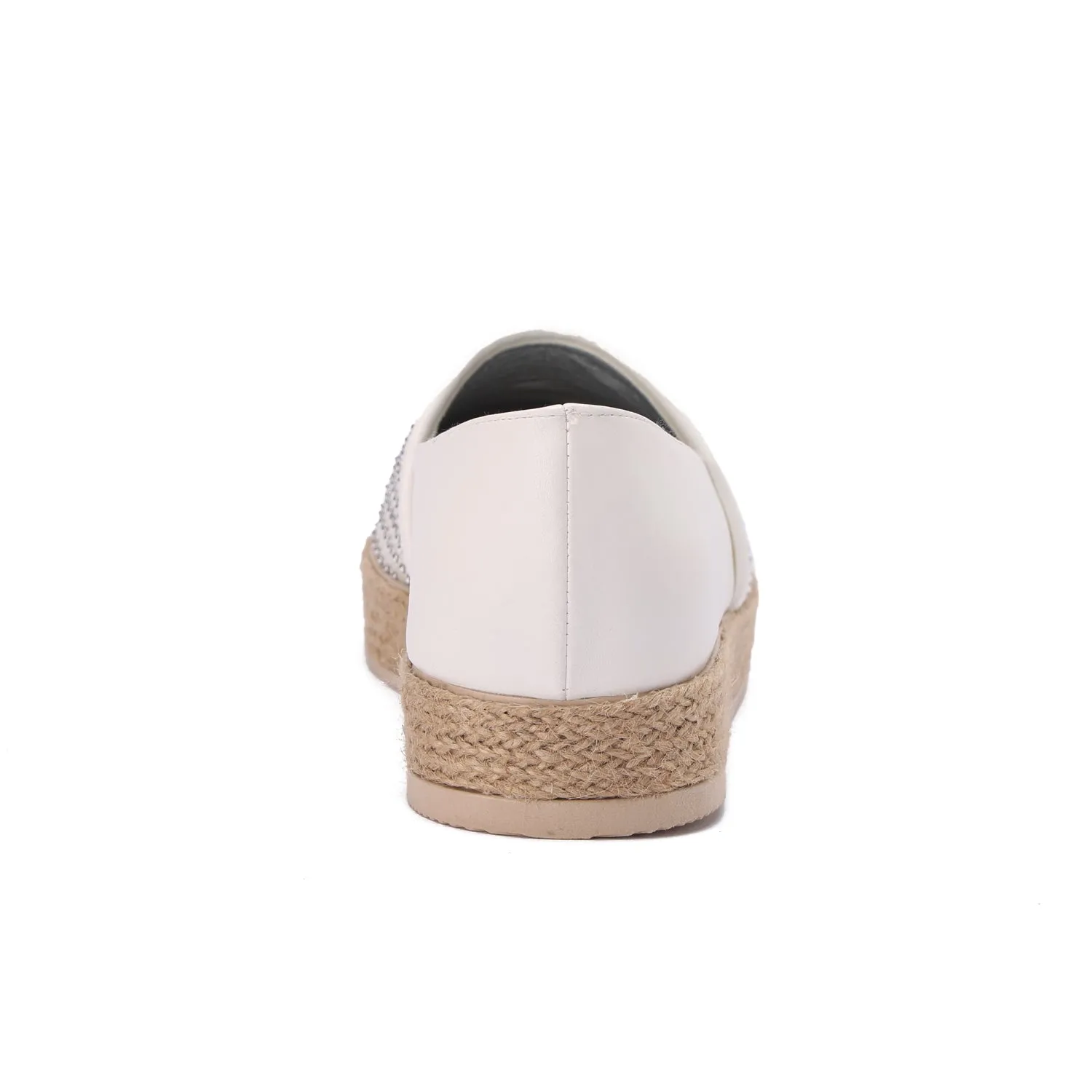 Espadrille Slip-On with Net Detail - off-white