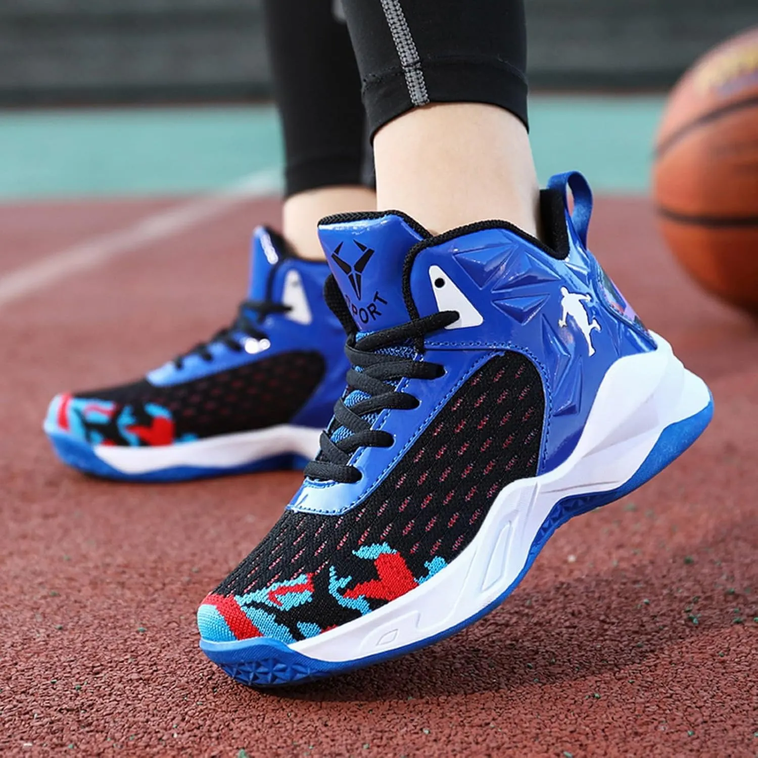 Fashion Anti-Slip Breathable wear-Resistant Children's Sports Basketball Shoes