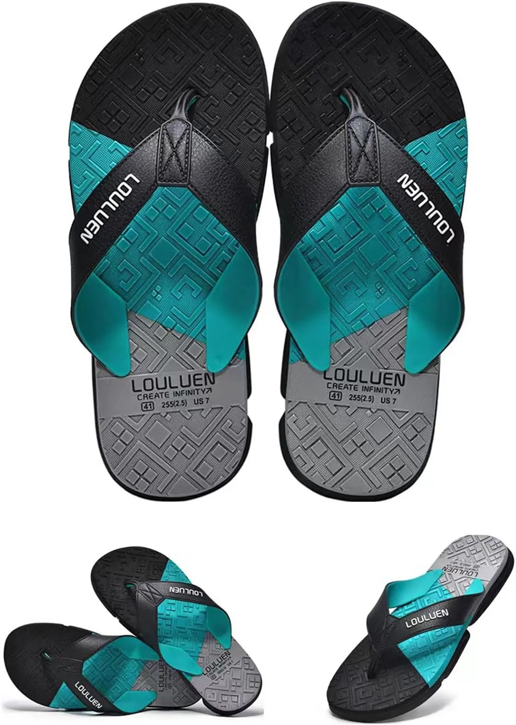 Flip Flops Arch Support Recovery Foreign Trade Flip Flops For Men Beach Slippers For Men Summer Non Slip External