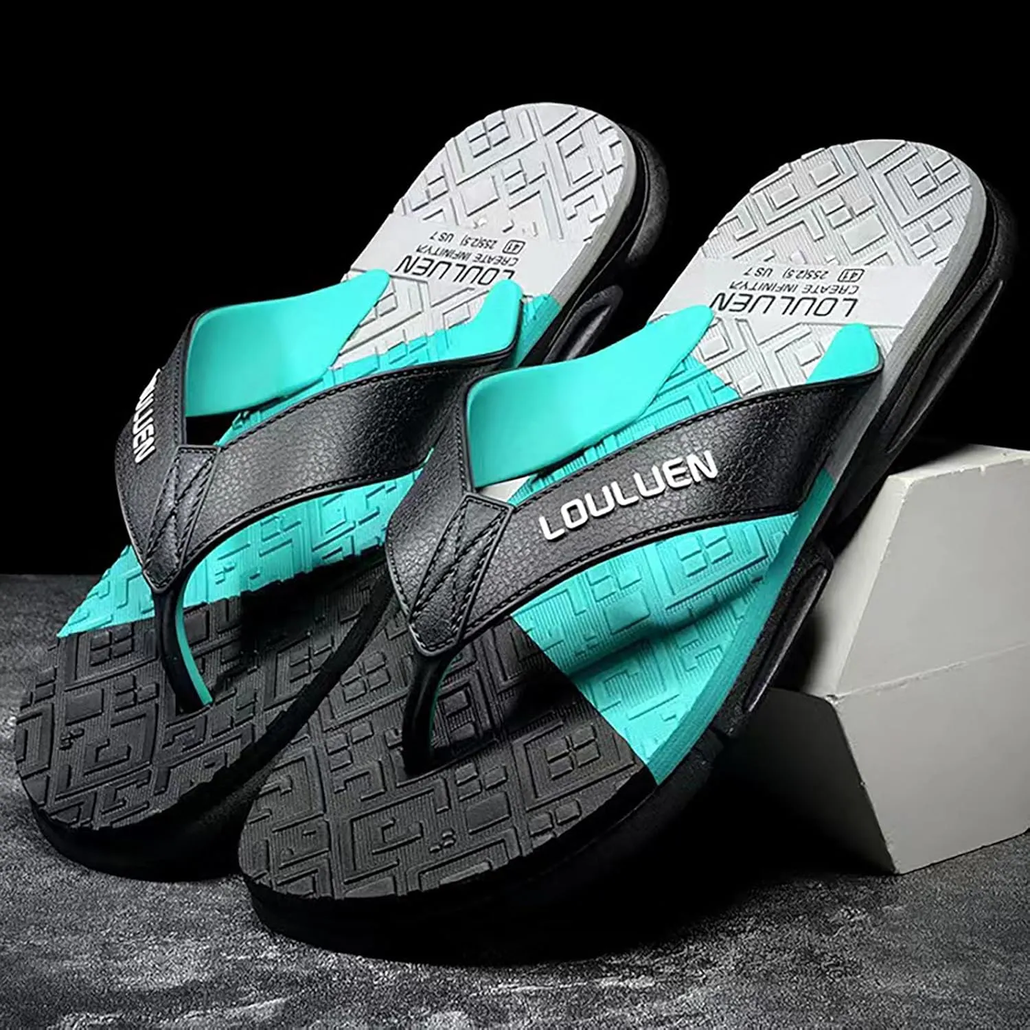 Flip Flops Arch Support Recovery Foreign Trade Flip Flops For Men Beach Slippers For Men Summer Non Slip External