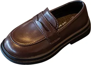 Girls Chunky Loafers Dress Shoes for Girl Platform enny Loafers Round Toe School Uniform Slip On Oxford Shoes