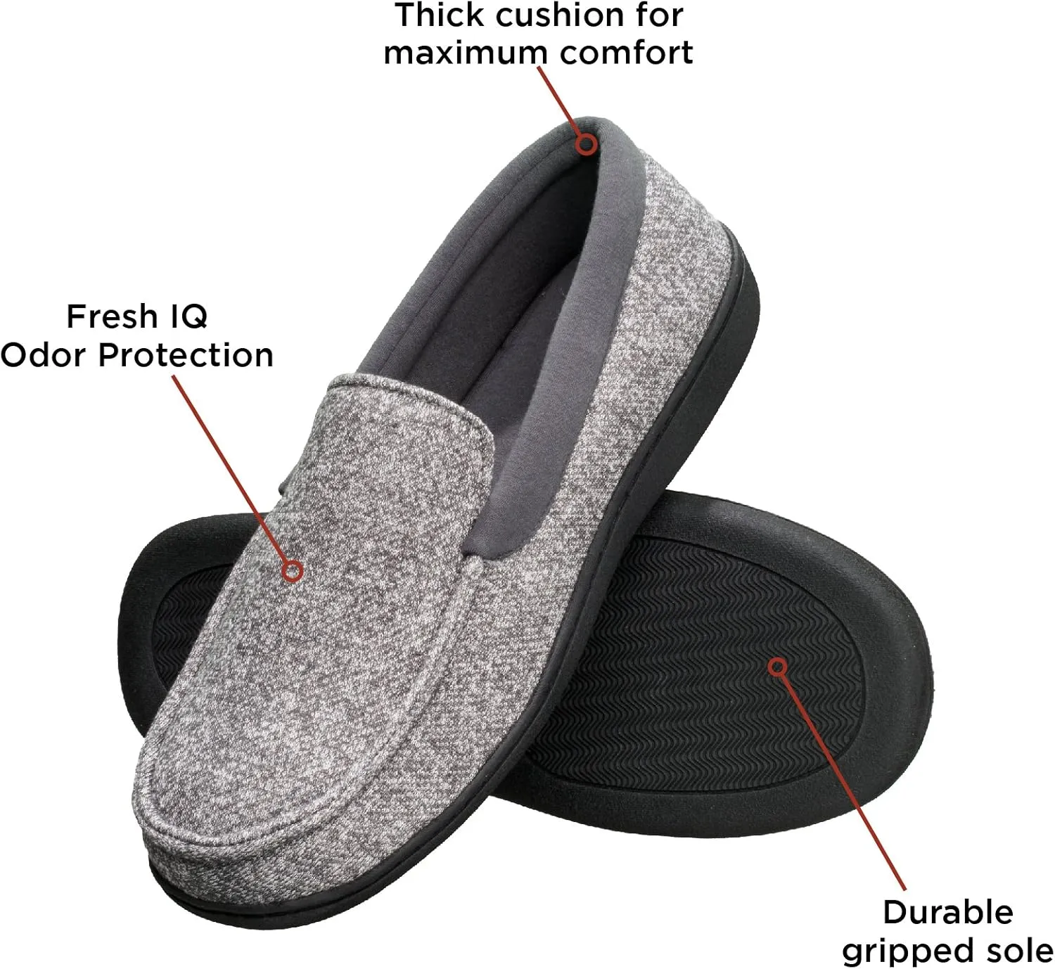 Hanes Boy's ComfortSoft Venetian Indoor/Outdoor Moccasin Slipper