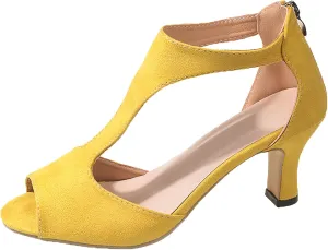 Heels for Women Orthopedic Leather Open Toe Dressy High Heel Sandals Casual Orthotic Pumps Fish Mouth Shoes