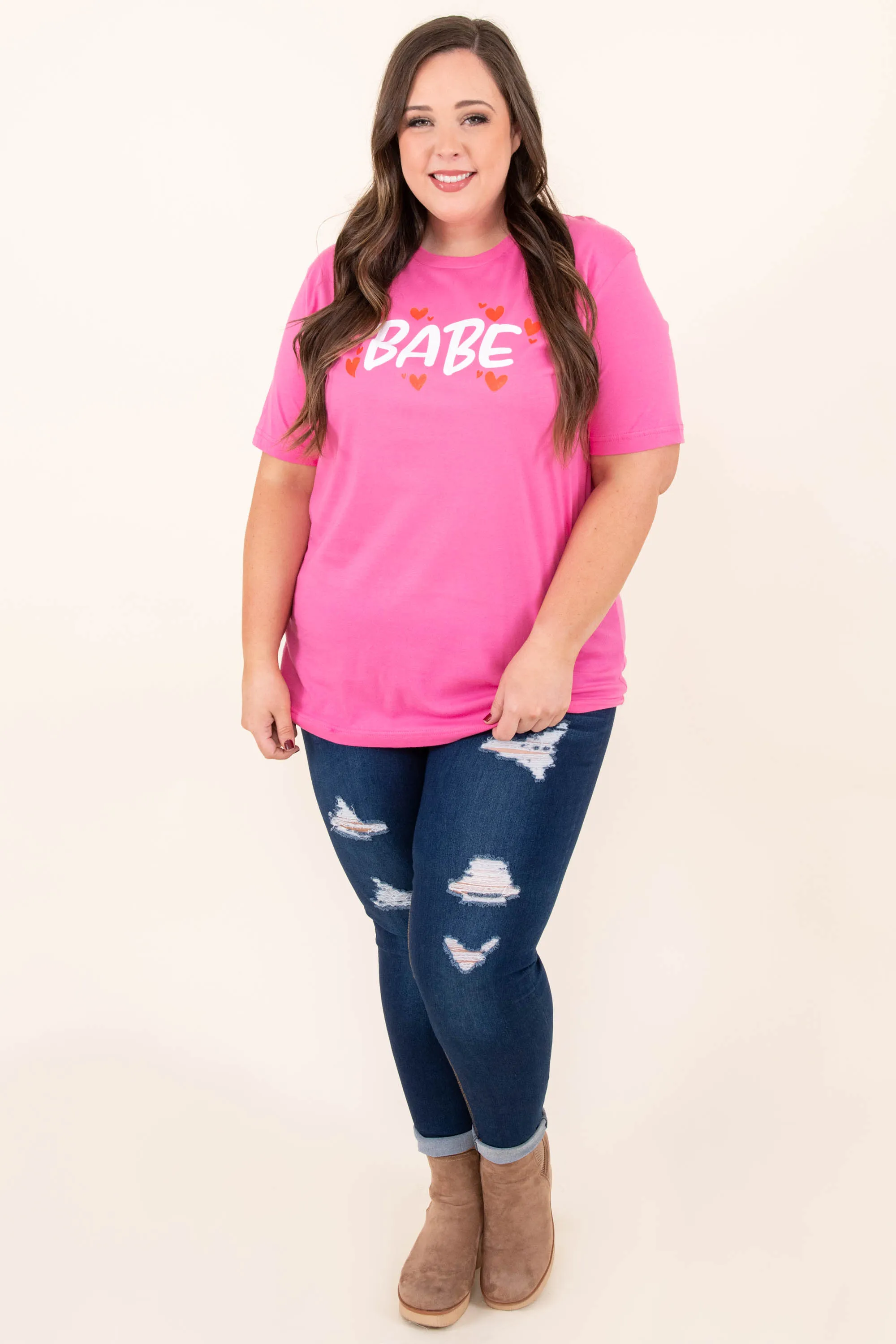 I Heart You Babe Tee, Charity Pink