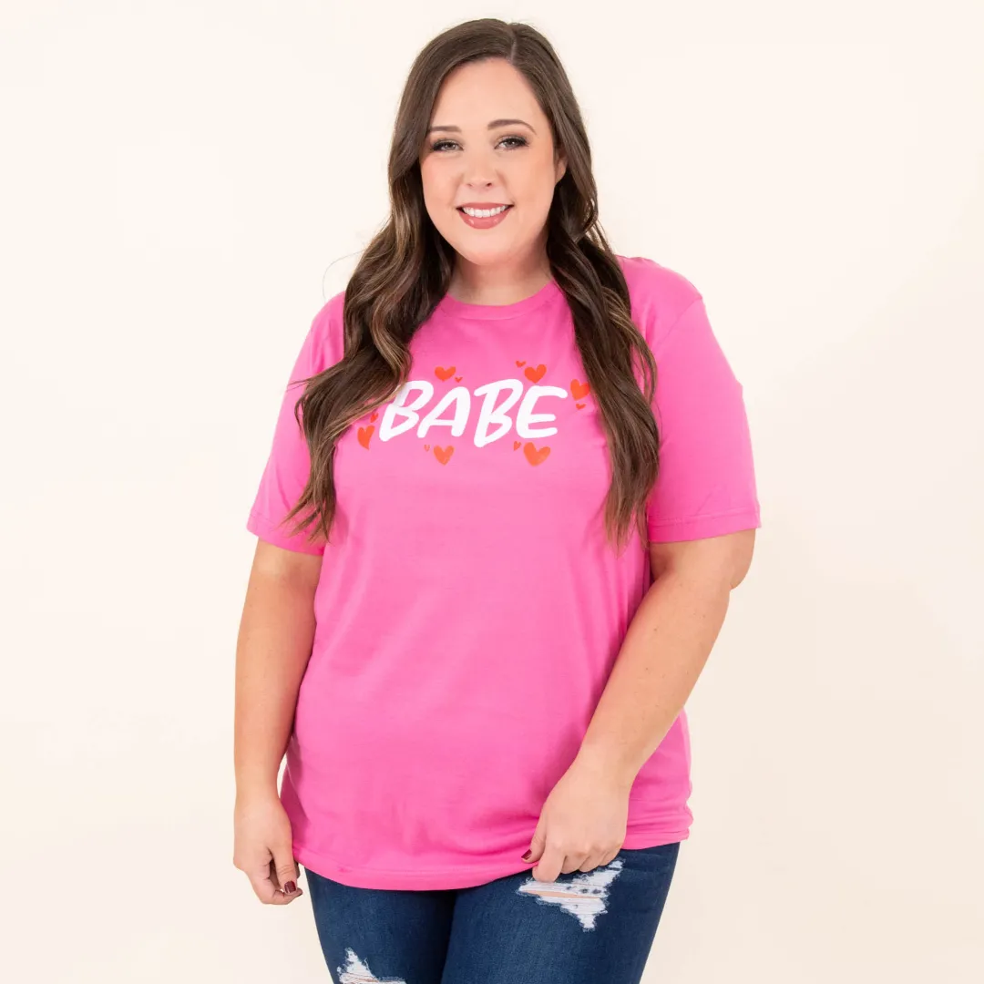 I Heart You Babe Tee, Charity Pink