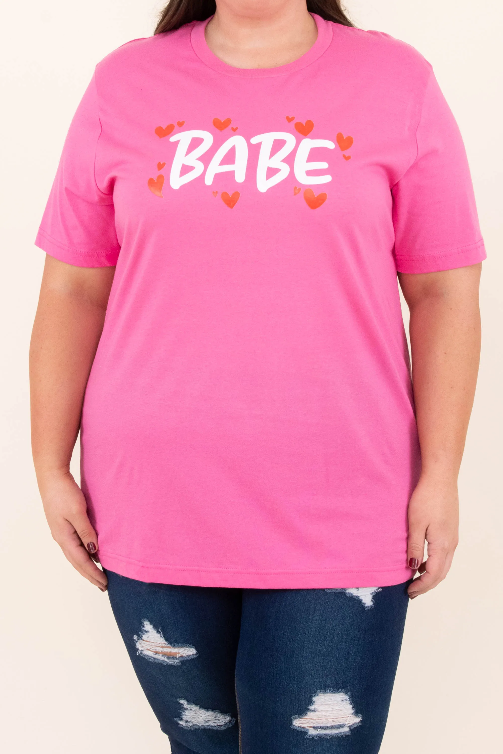I Heart You Babe Tee, Charity Pink
