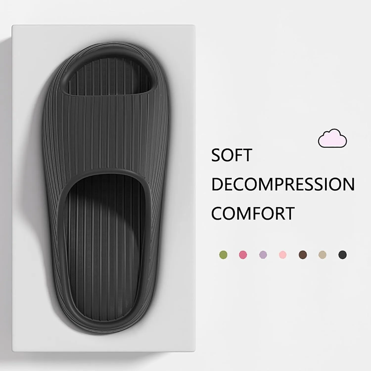 Indoor Slipper Mens Bath Slippers Womens Bathroom Slipper Cloud Slides Non Slip Non-Slip Drainage Hole