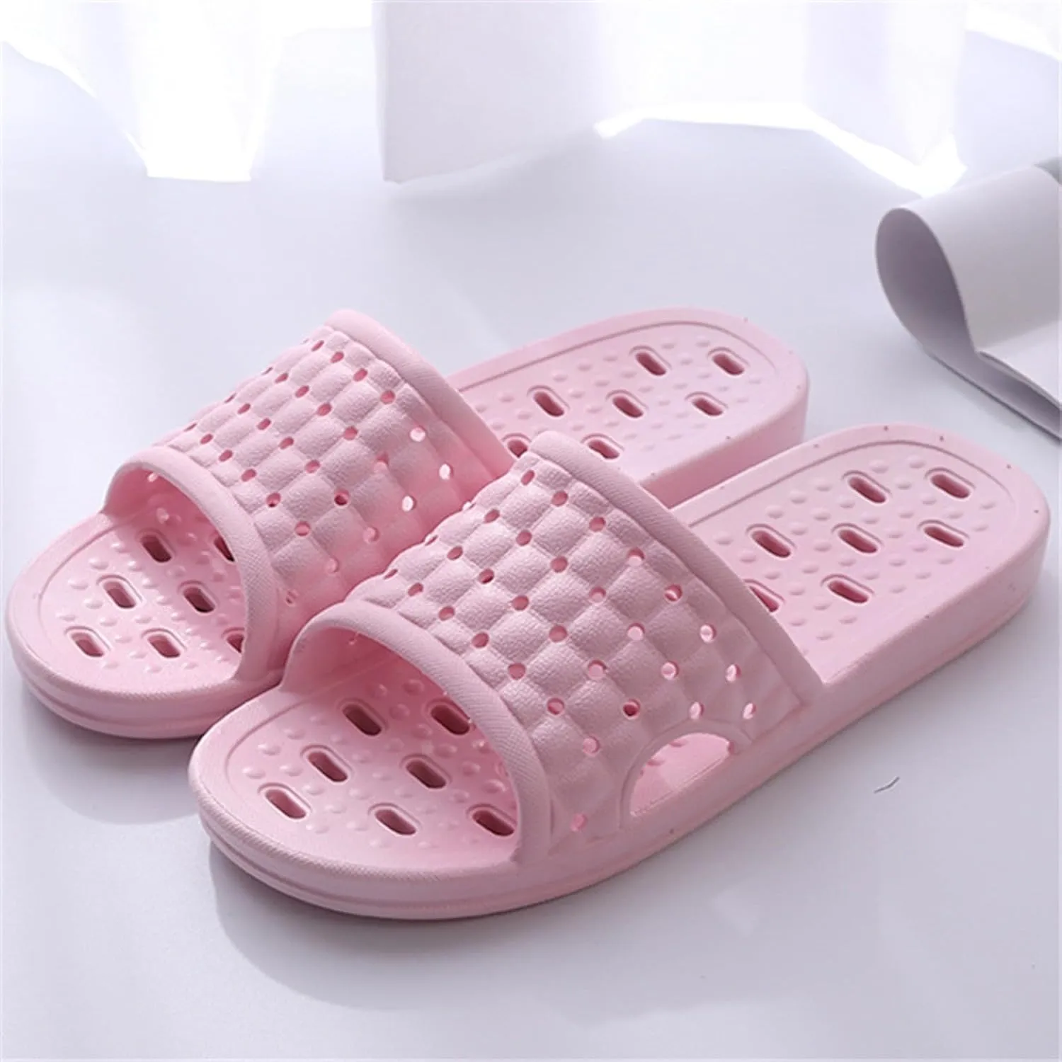 Indoor Slippers Shower Shoes with Drainage Holes House Slippers Cushioned Thick Sole Sandals for Indoor and Outdoor