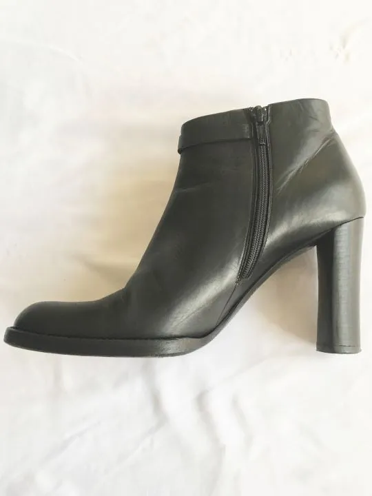 Jil Sander Size 5.5 - 6 Black Leather Ankle Boots