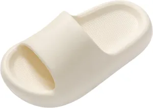Kids Cloud Slides Boys Girls Flip Flops Slip On Beach Sandals Youth Pool Shower Shoes EVA Summer Slippers Non-Slip Open Toe Pillow Slippers Sandals Quick Drying Summer Beach Pool Shoes
