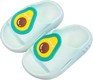 Kids Cute Cartoon Slides Slippers Boys Girls Lightweight Soft EVA Non-Slip Slides Slippers Open Toe Comfy Garden Shoes Indoor Outdoor Children Water Shower Beach Pool Sandals for Toddler Summer