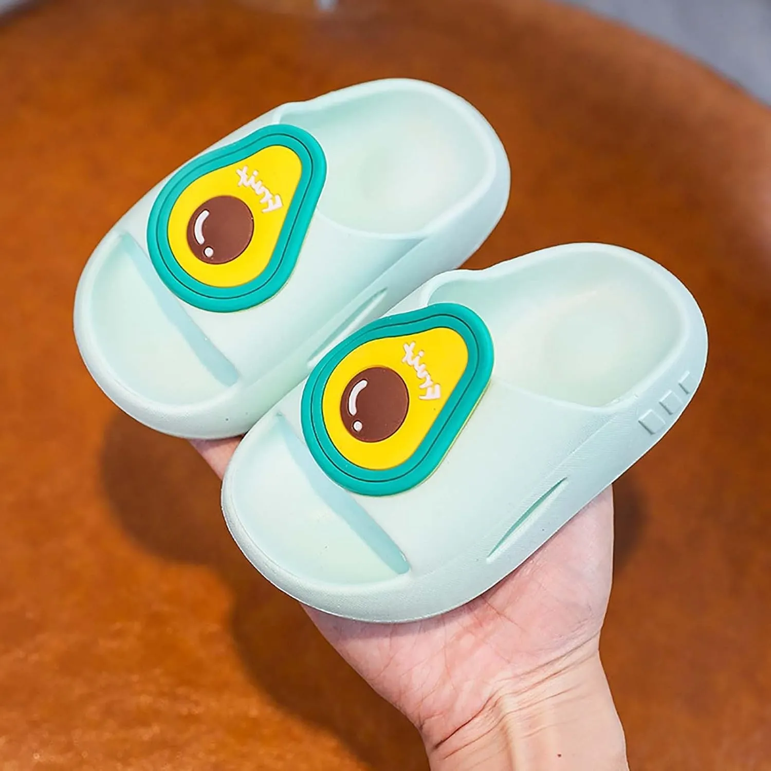 Kids Cute Cartoon Slides Slippers Boys Girls Lightweight Soft EVA Non-Slip Slides Slippers Open Toe Comfy Garden Shoes Indoor Outdoor Children Water Shower Beach Pool Sandals for Toddler Summer