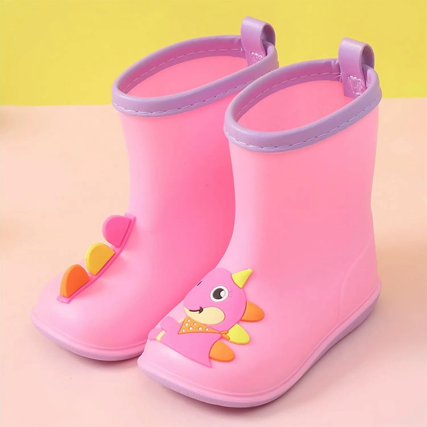 Kids Toddler Rain Boots For Girls Boys Dinosaur Cartoon Waterproof Rain Shoes Patterns Boot Rain Boots Toddlers