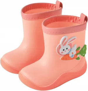 Kids Toddler Rubber Rain Shoes EVA Waterproo Rain Boot Non-Slip Rbbit Boots For Girls Rainboots For Toddlers Boys