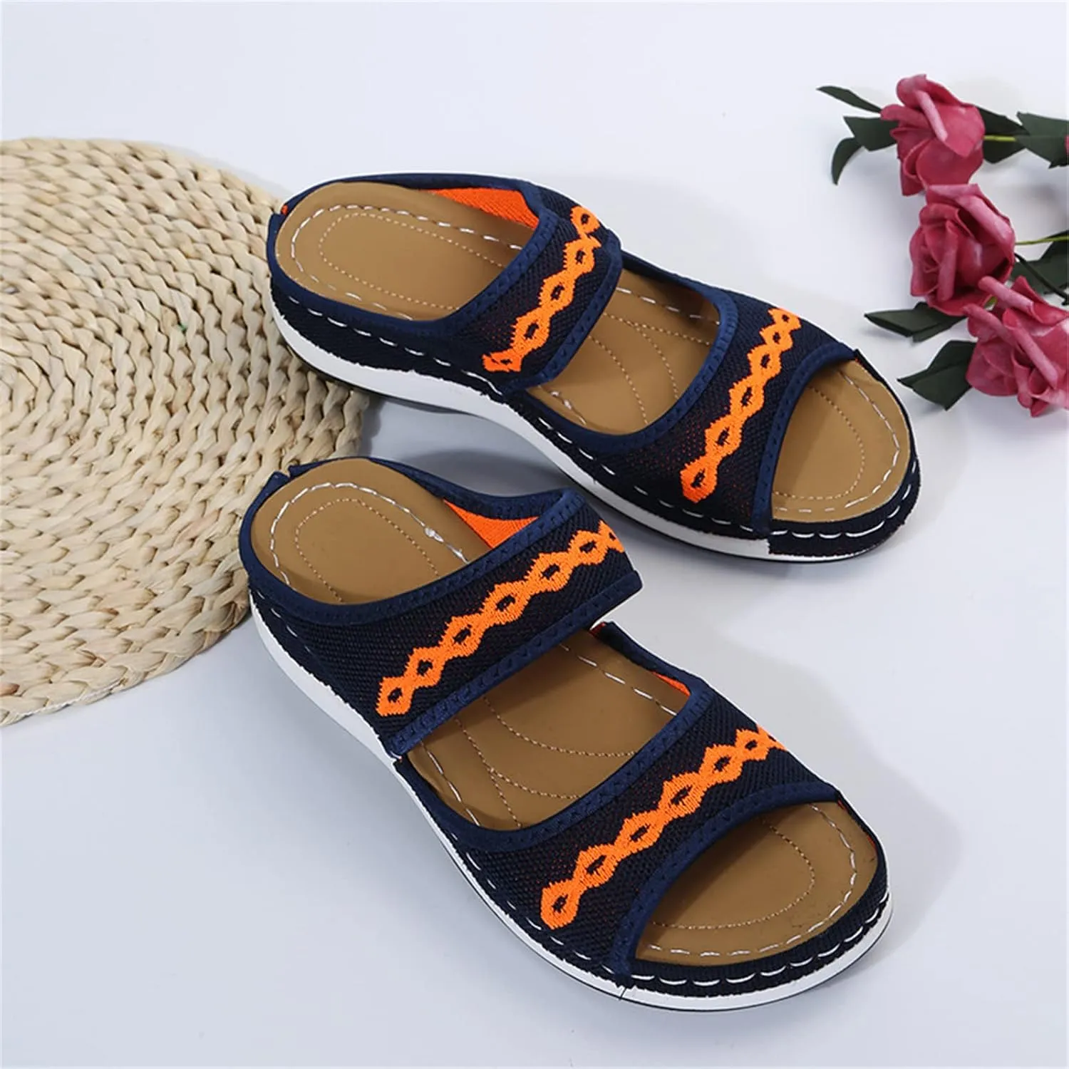 Ladmiple Orthopedic Dress Sandals For Women Plantar Fasciitis Comfort Walking Arch Support Orthotic Slides Summer Flip Flops
