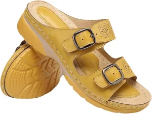 Ladmiple Sandals Women Beach Vacation Orthopedic Walking Slippers Dressy Summer Slip On Orthotic Flip Flops with Arch Support
