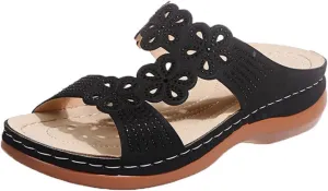 Ladmiple Sandals Women Beach Vacation Orthotic Slides Comfortable Dressy Summer Orthopedic Flip Flops with Arch Support