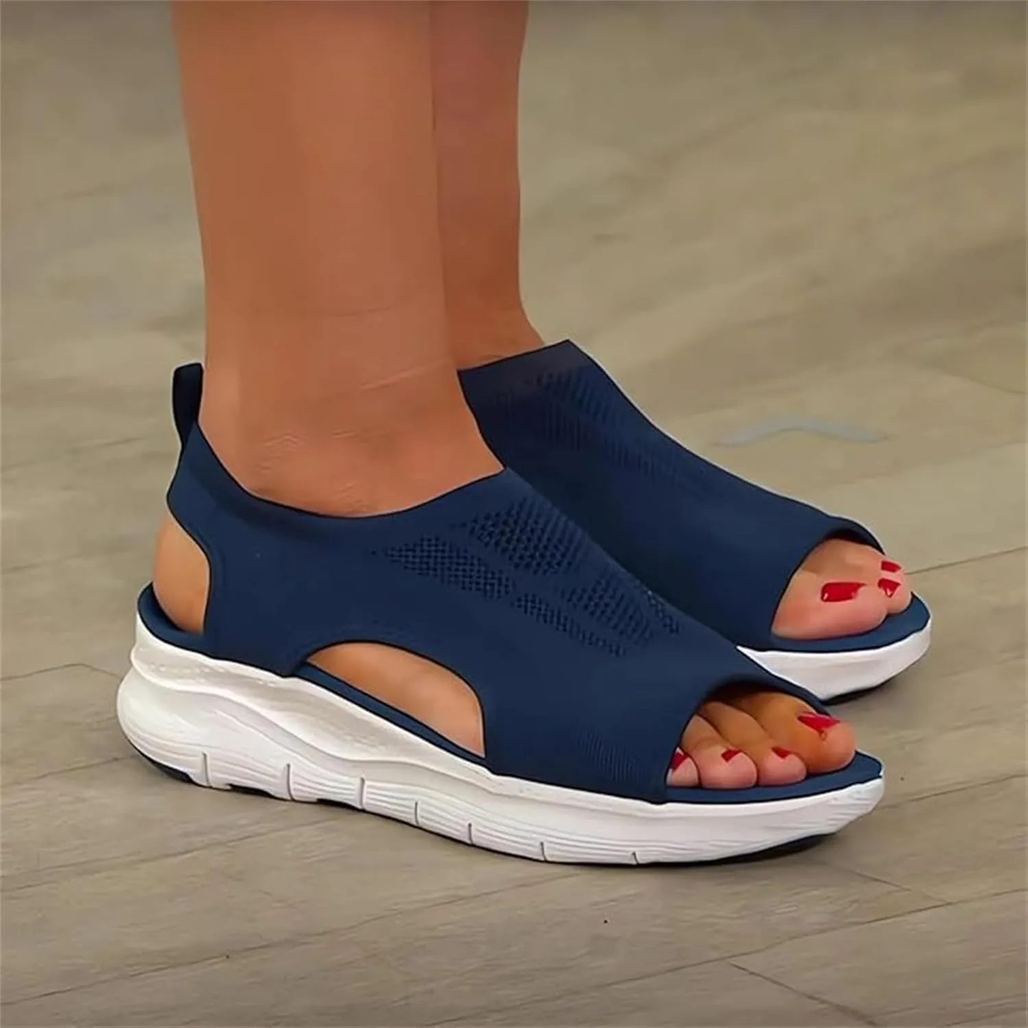 Ladmiple Sandals Women Comfortable Cute Orthopedic Sandals Walking Slippers with Arch Support Summer Slip On Orthotic Shoes