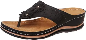 Ladmiple Sandals Women Comfortable Walking Orthotic Flips Flops Arch Support Flat feet Orthopedic Slides Plantar Fasciitis