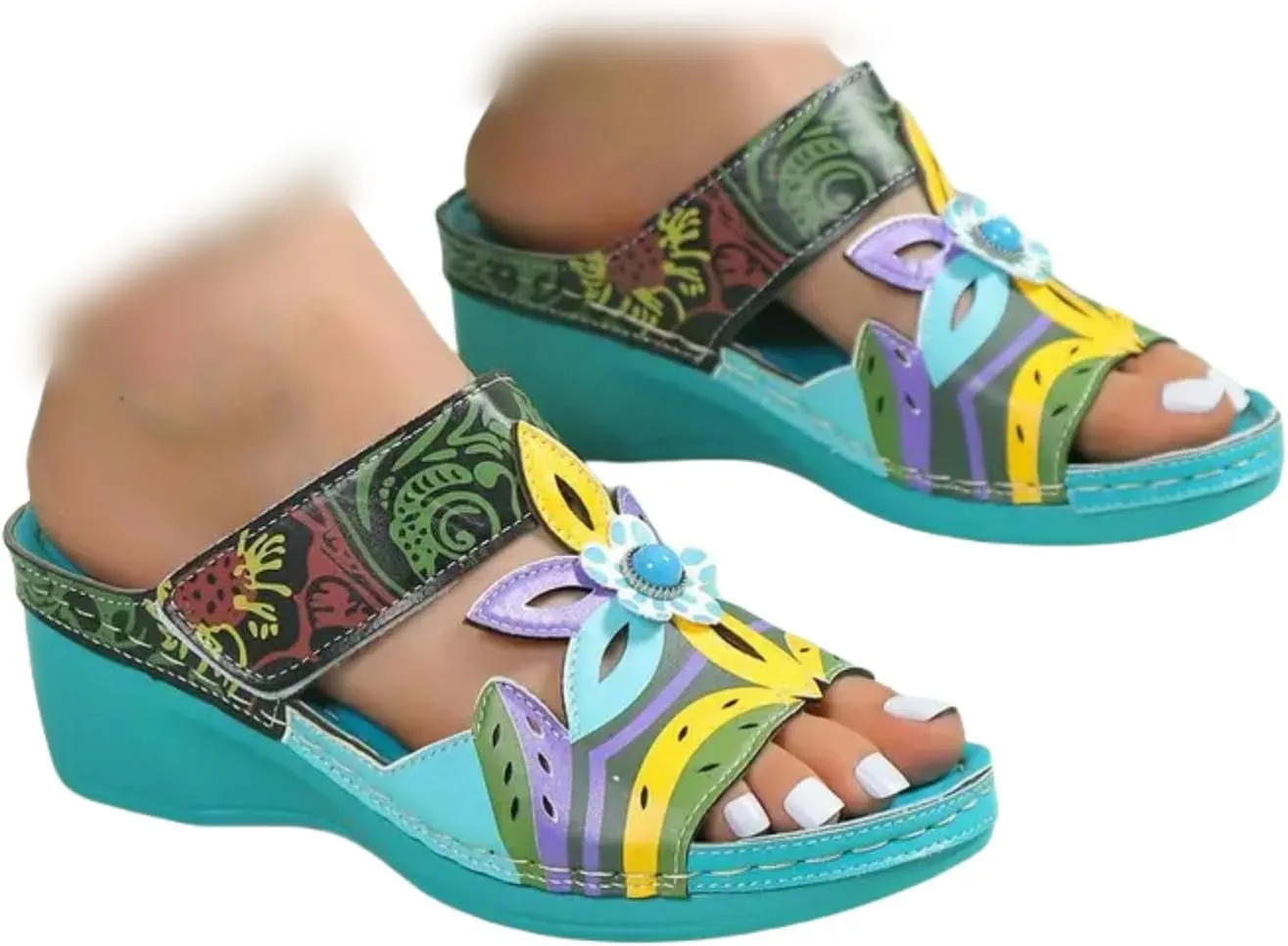 Ladmiple Sandals Women Dressy Comfortable Orthopedic Slippers Walking Summer Slip On Orthotic Flip Flops with Arch Support