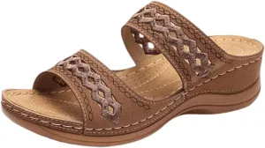 Ladmiple Sandals Women Dressy Summer Flat Cute Casual Beach Shoes Comfortable Orthopedic Slippers Orthotic Flip Flops Slides