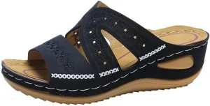 Ladmiple Sandals Women Dressy Summer Flat Walking Comfortable Fashion Orthotic Slides Orthopedic Slippers With Arch Support