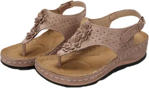 Ladmiple Sandals Women Dressy Summer Wedge Orthopedic Arch Support Flip Flops Comfortable Walking Orthotic Slides 2024