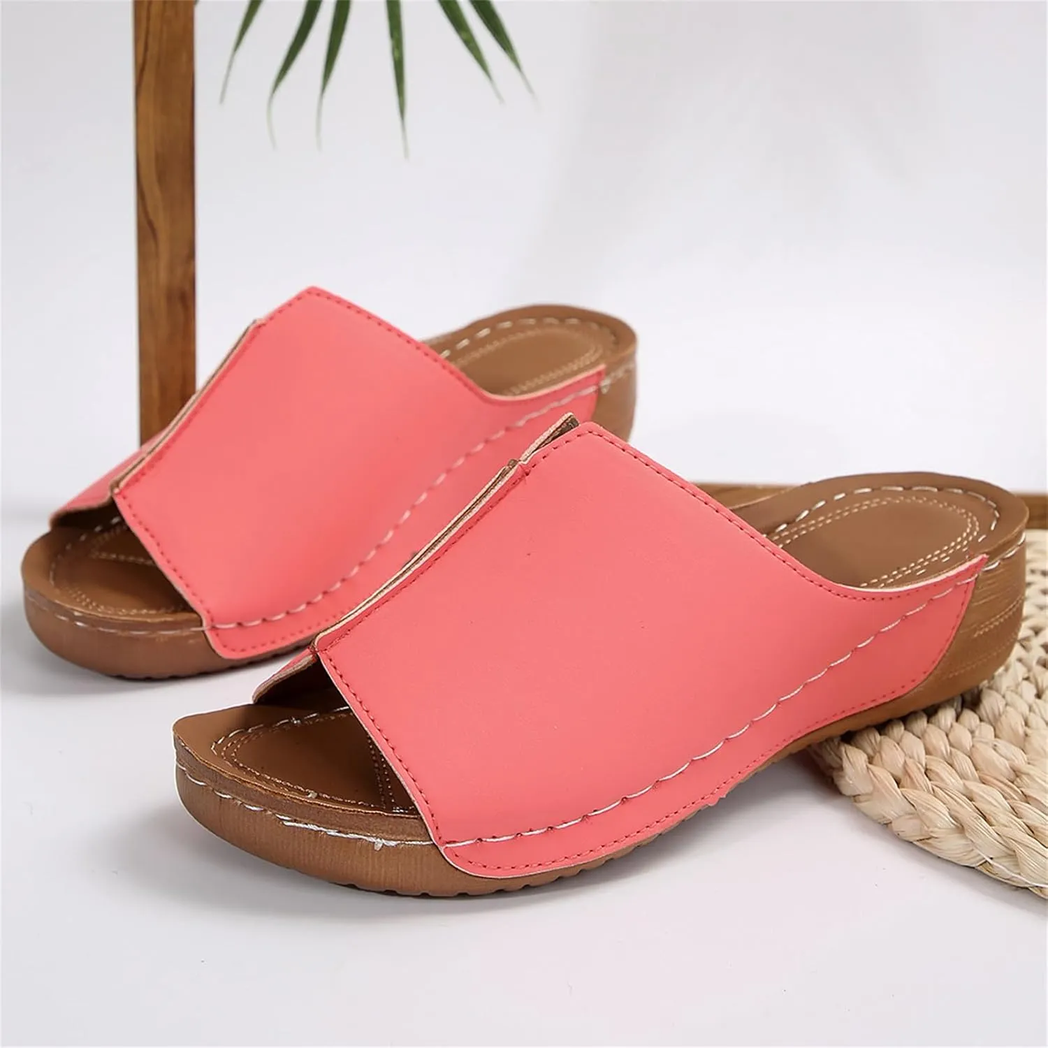 Ladmiple Summer Sandals For Women 2024 Trendy Casual Orthotic Flips Flops Arch Support Flat feet Orthopedic Slippers Slides