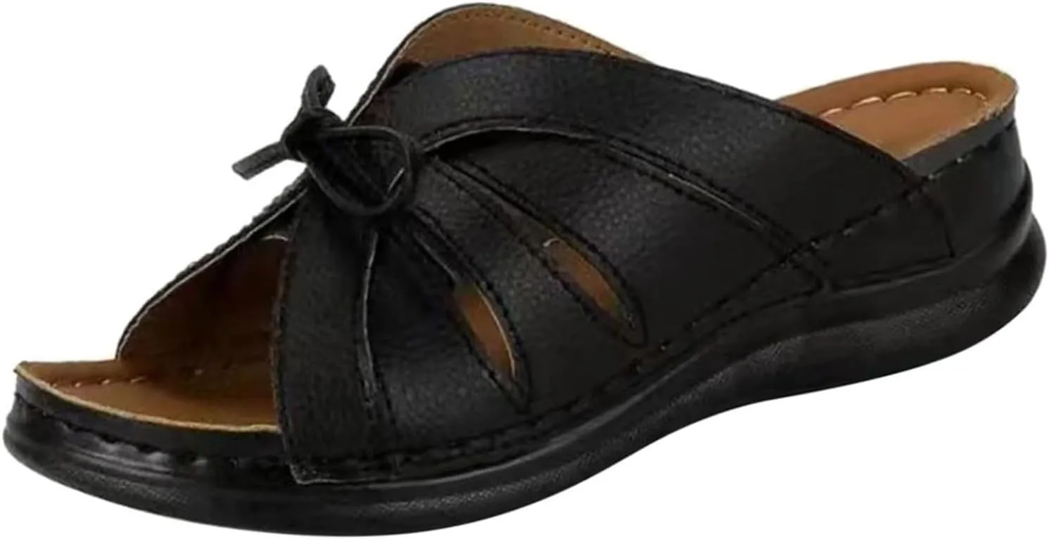Ladmiple Womens Sandals Comfortable Dressy Wedge Heel Fashion Orthotic Slides Lightweight Athletic Slip On Orthopedic Slipper