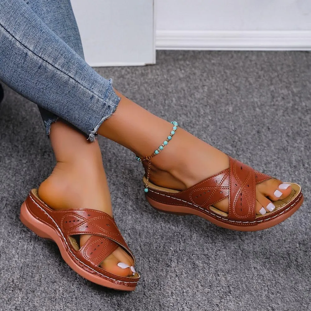 Ladmiple Womens Sandals Comfortable Dressy With Arch Support Orthotic Flip Flops Summer Casual Cute Walking Orthopedic Slides