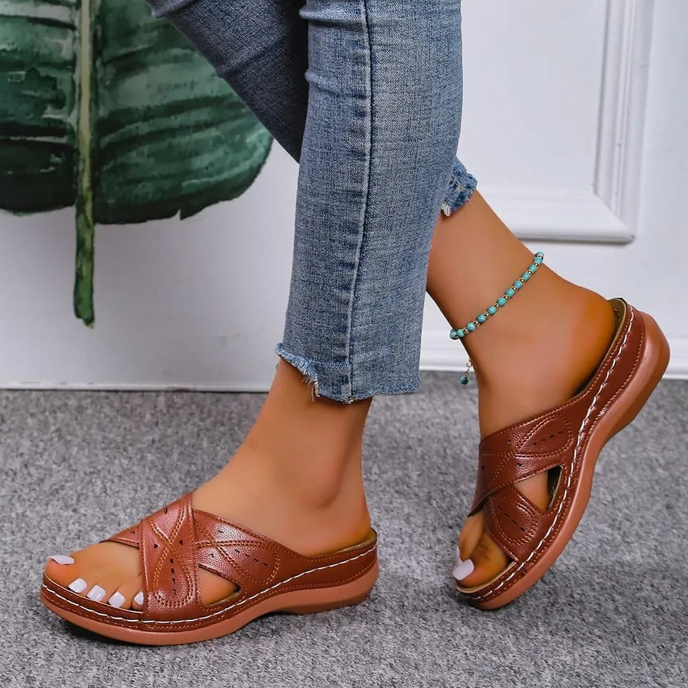 Ladmiple Womens Sandals Comfortable Dressy With Arch Support Orthotic Flip Flops Summer Casual Cute Walking Orthopedic Slides