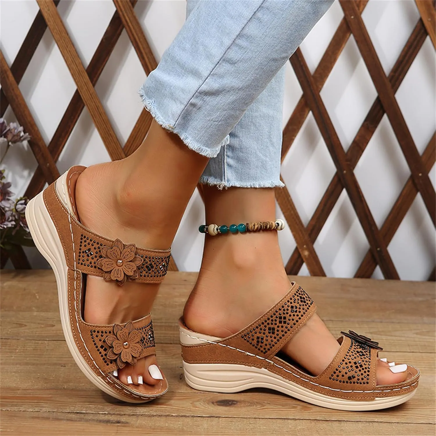 Ladmiple Womens Sandals Comfortable Slides Orthopedic Slippers Arch Support Dressy Summer Cute Walking Orthotic Flip Flops