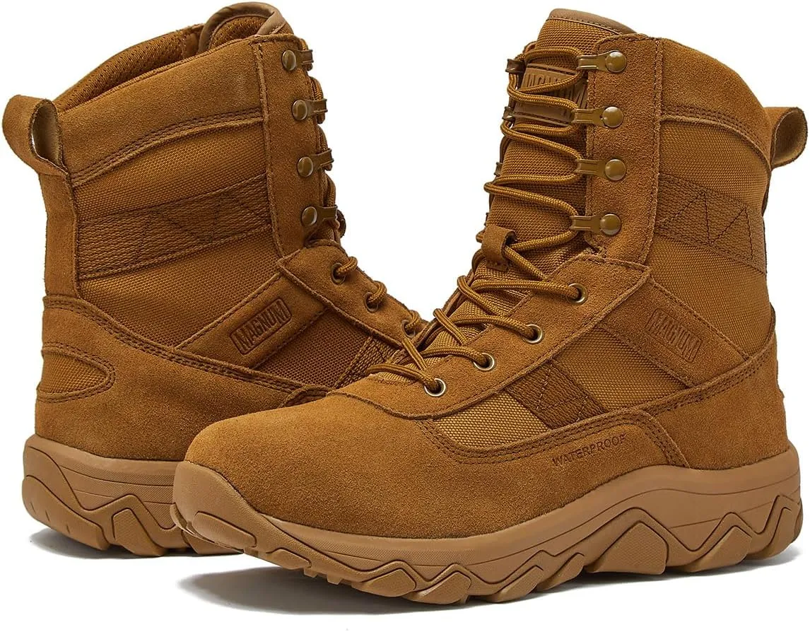MAGNUM - Men's Waterproof Tactical Boots, Mens Military Hiking Boots, Breathable Light Weight Work Boots for Men