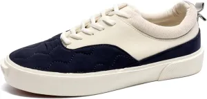 Men's Casual Lace-Up Sneakers Comfortable Chunky Low Top Walking Shoes Retro Skate Shoes