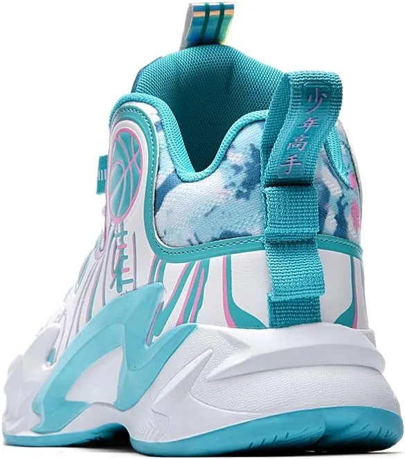 Men's Lace Up High Top Basketball Shoes Lightweight Anti Slip Breathable Sneakers Outdoor Fashion Sports Shoes