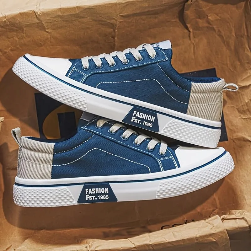 Mens Low Top Graphic Skateboard Shoes - Comfortable, Non-Slip, Breathable, and Durable - Daily Casual Wear All Seasons