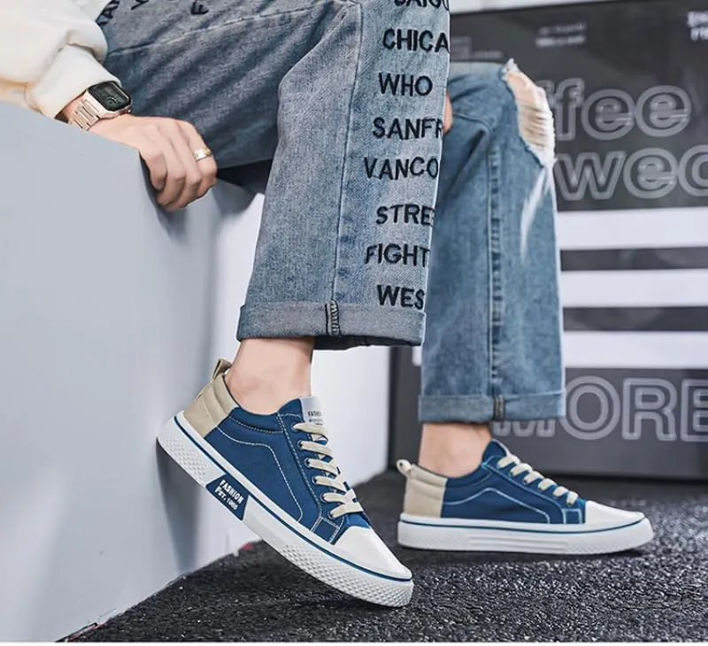 Mens Low Top Graphic Skateboard Shoes - Comfortable, Non-Slip, Breathable, and Durable - Daily Casual Wear All Seasons