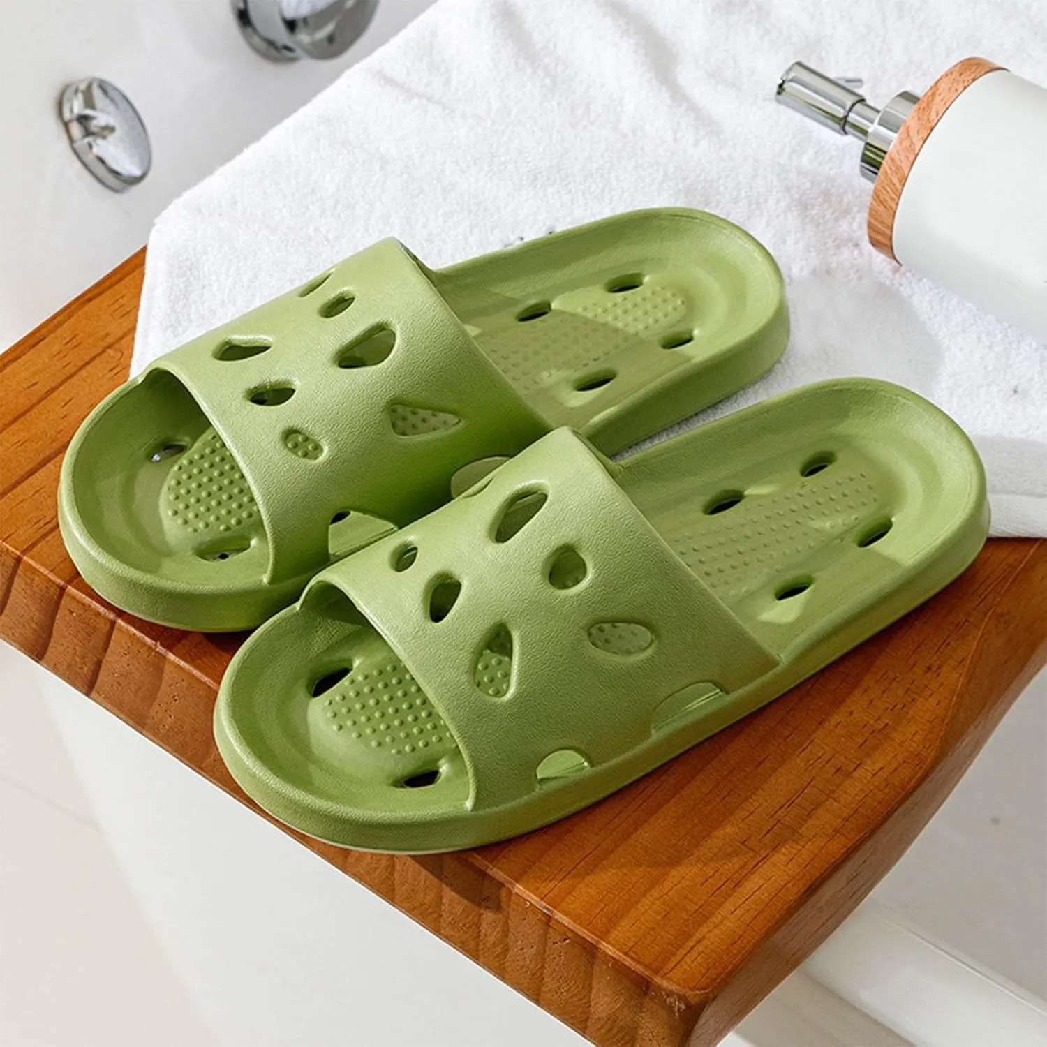 Mens Slides Womens Slides Cloud Slippers for Men Shower Shoes Women House Ultimate Comfort Bathroom Slippers