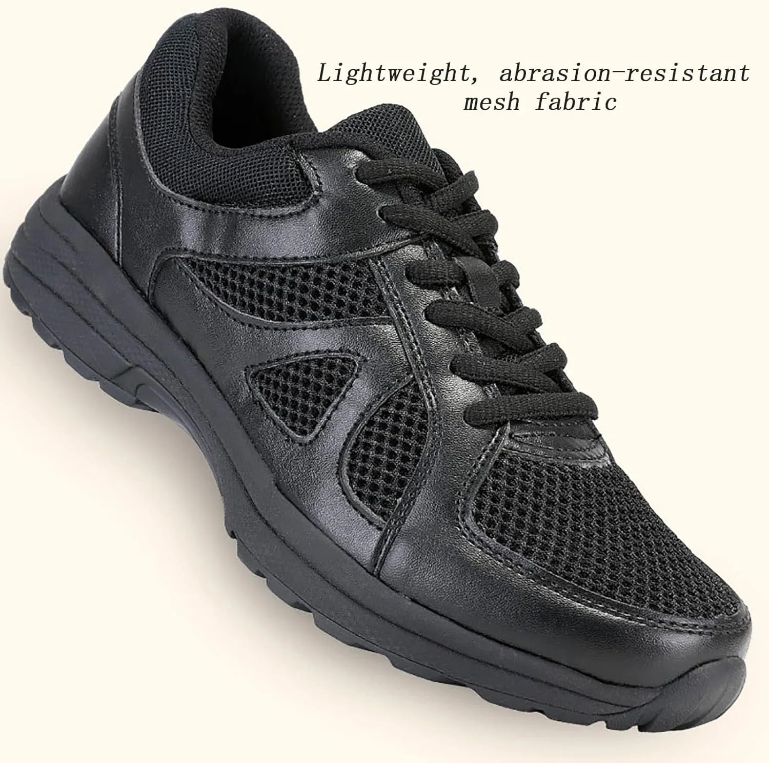 Men's Ultralight Low Top Training Shoes, Lightweight Waterproof Breathable Military and Tactical Boots, Outdoor Durable Rubber Sole Hiking Shoes (Color : Black, Size : 7)