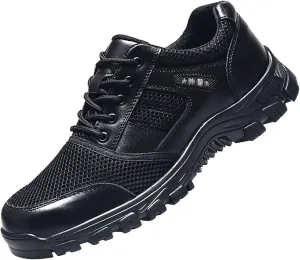Men's Ultralight Low Top Training Shoes, Spring Summer Waterproof Non-Slip Tactical Military Boots, Outdoor Lace-up Sports Breathable Hiking Shoes (Color : Black, Size : 10.5)