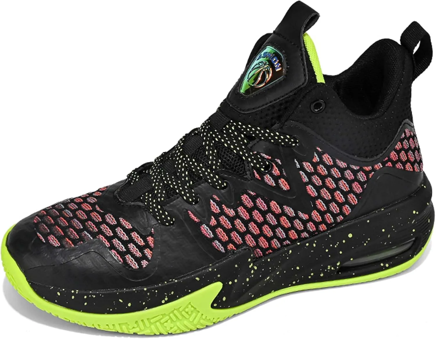 Mens White Lace Up Basketball Shoes Rubber Soles High Elasticity Running Shoes Comfortable and Breathable Badminton Sports Shoes Anti Slip and Wear Resistant Outdoor Hiking Shoes Fitness Shoes