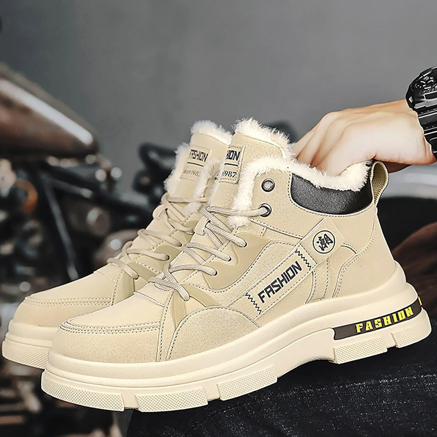 Men's Work Boots Non Steel Toe Hiking Sneakers Ankle Ladies Women Safety Toe Shoes Business Casual Waterproof Platform Botas Slip Resistant Hike Grounded Footwear