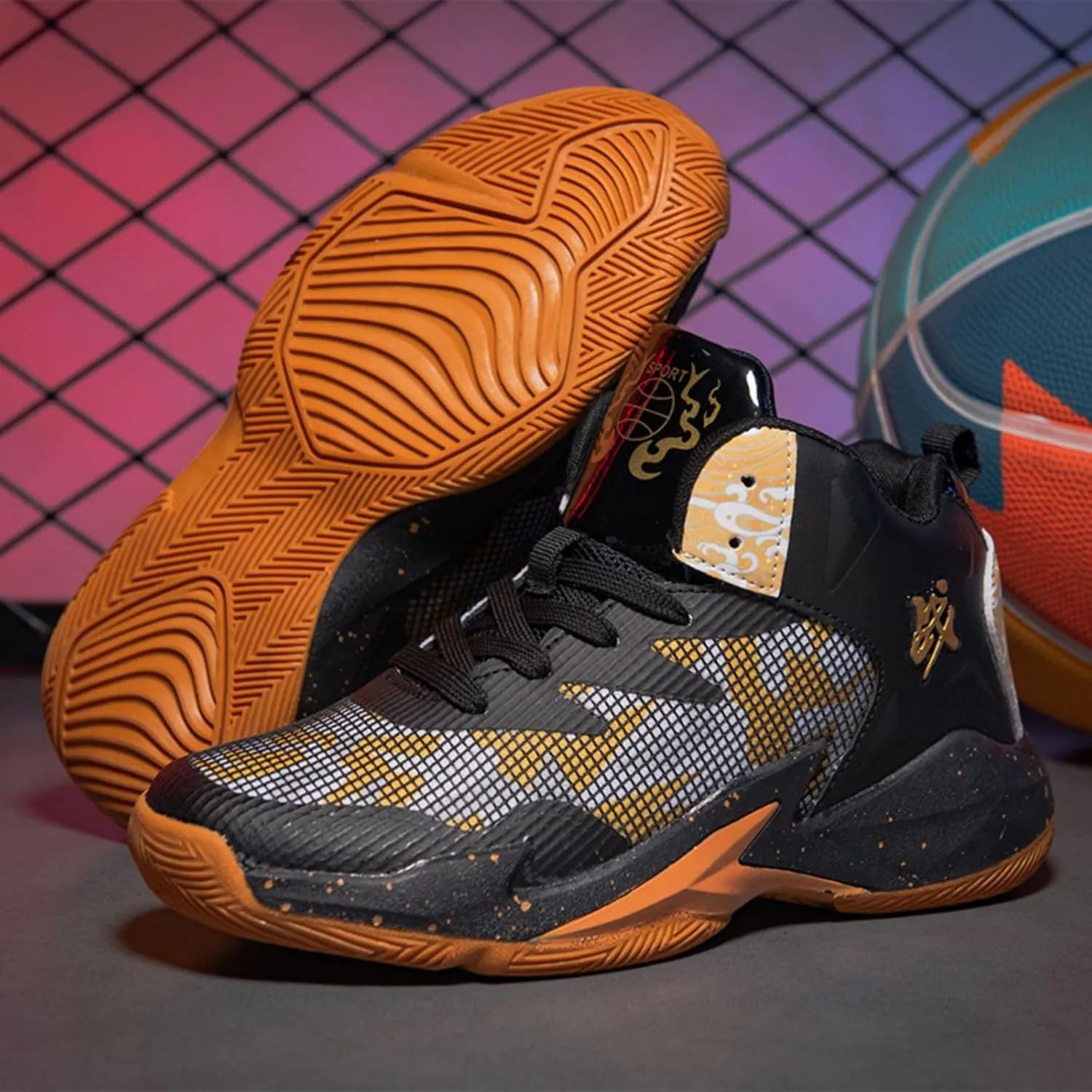 New Anti Slip and wear-Resistant Sports Basketball Shoes for Children