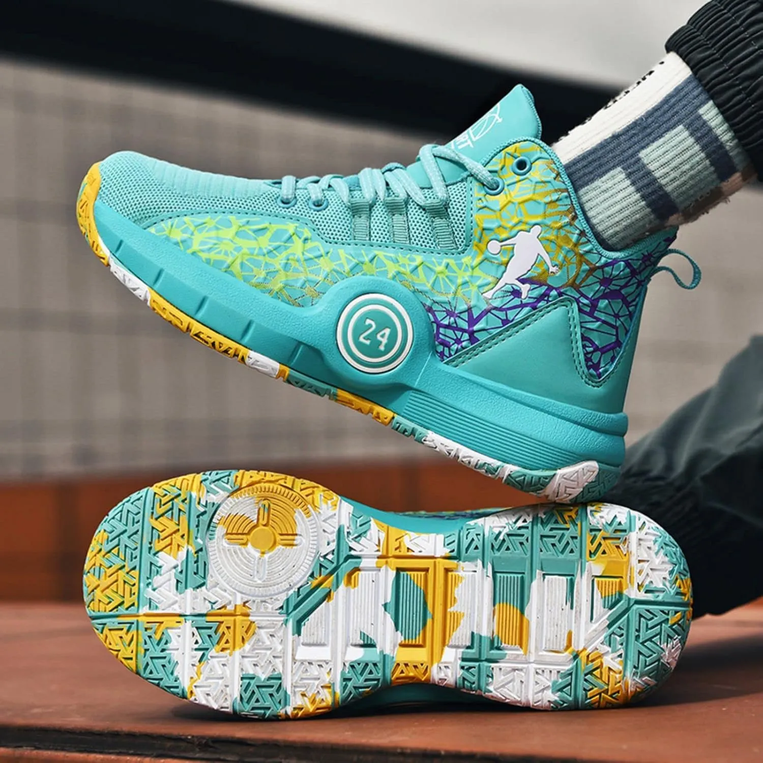 New Anti Slip and wear-Resistant Sports Basketball Shoes for Children