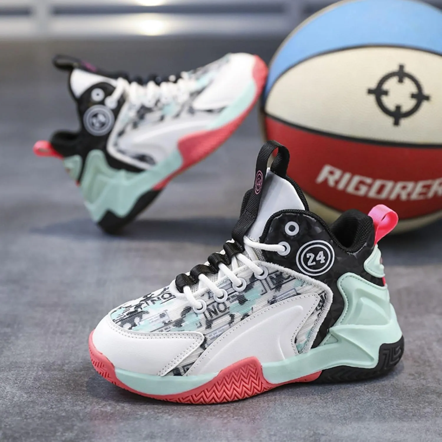 New Anti Slip and wear-Resistant Sports Basketball Shoes for Children