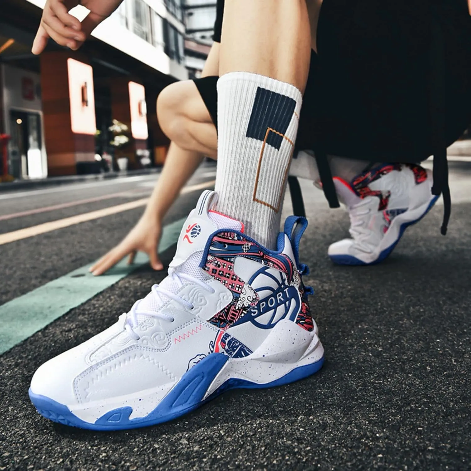 New Anti Slip Fashion high top Basketball Shoes