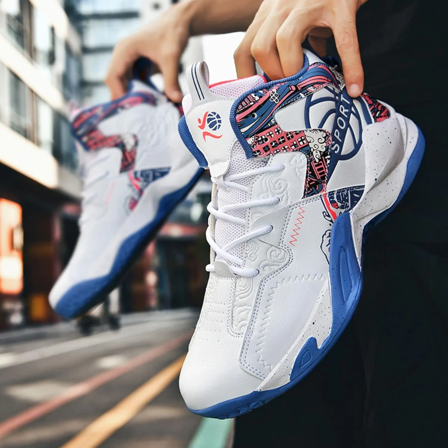 New Anti Slip Fashion high top Basketball Shoes